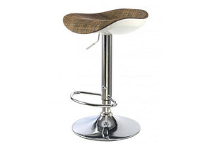 Heartlands Ripley Chrome and White with Brown Textilene Seat Bar Stool (7484197929134)