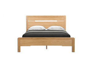 Julian Bowen Curve Solid Waxed Oak Wooden Bed 4FT6 Double 5FT King Size (5641571467430)
