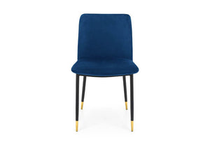 Julian Bowen Delaunay Grey, Blue, Mustard & Dusky Pink Velvet Dining Chair (7582826397870)