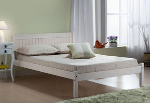 Birlea Rio Pine, White Wooden Bed Frame 3FT Single, Small Double and Double (5597558407334)