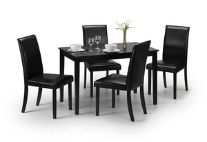 Julian Bowen Hudson Black Rectangular Dining Table (5805889126566)