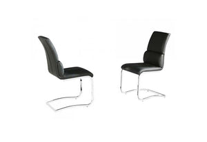 OSD Novocherkassk Black PU with Chrome Leg Dining Chair (7622595805358)