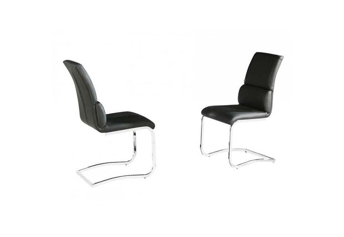 OSD Novocherkassk Black PU with Chrome Leg Dining Chair