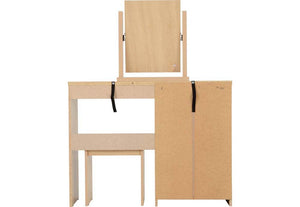 Seconique Nevada Grey, Oyster, Sonoma Oak and White 4 Drawer Dressing Table Set (5769105014950)