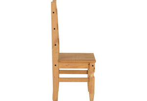 Seconique Corona Distressed Waxed Pine Grey and White Dining Chair (5780959396006)