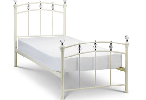 Julian Bowen Sophie Stone White Metal Bed 3FT Single 4FT6 Double 5FT King Size (5740024397990)
