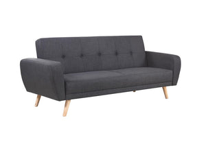 Birlea Farrow Grey Large and Medium Upholstered Fabric Sofa Bed (5600666812582)