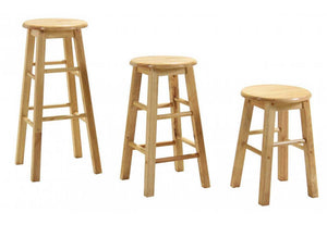 Heartlands Solid Rubberwood 29 Inch Bar StoolNatural Set of 2 (7484161196206)