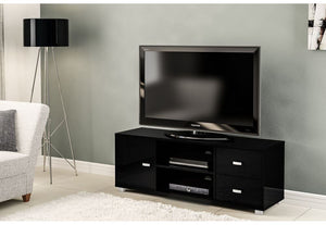 Birlea Covent Black, White, Walnut & Black and White & Grey High Gloss TV Unit (5600636371110)