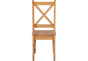 Seconique Salvador Distressed Waxed Pine Dining Chair (5703509475494)