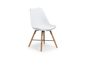Julian Bowen Kari Black, White and Grey Faux Leather Dining Chair (5634000388262)