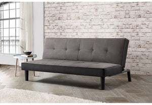Birlea Aurora Grey Velvet Upholstered Fabric Sofa Bed (5596037316774)