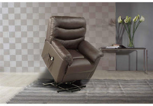 Birlea Regency Black, Brown and Wheat Faux Leather Manual Rise and Recline Chair (5600690307238)
