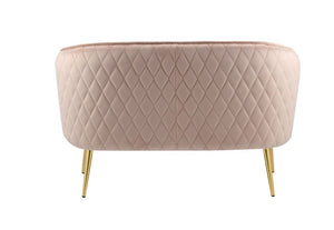 Birlea Bella 2 Seater and 1 Seater Blush Pink Upholstered Fabric Sofa (5600596459686)