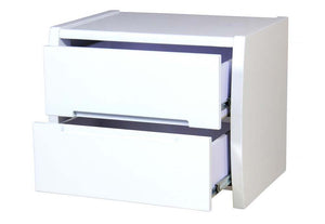 Heartlands Tanya High Gloss White Bedside Table/Nightstand/Bedside Cabinet (7484001386670)