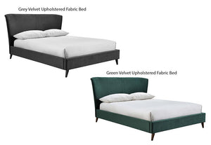 Birlea Rowan Green and Grey Upholstered Fabric Bed Small Double, Double, King (5597436280998)