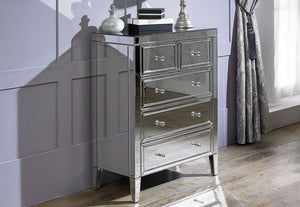 Birlea Valencia Mirrored 3 Over 2 Drawer, 3 Drawer, 5 Drawer and 6 Drawer Chest (5600409419942)