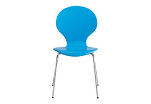 LPD Ibiza Chrome Metal Legs with Blue,Lime,Red,Stone & White Seat Dining Chair (6074411679918)