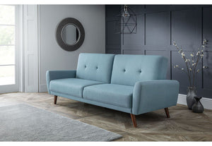 Julian Bowen Monza Mid-Grey Compact Retro Sofa bed (5801699213478)