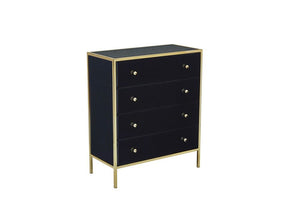 Birlea Fenwick Black Mirror Glass 4 Drawer,6 Drawer and Merchant Chest of Drawer (5600445005990)