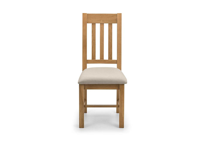 OSD Hereford Waxed Solid Oak Taupe Linen Dining Chair (Set of 2)