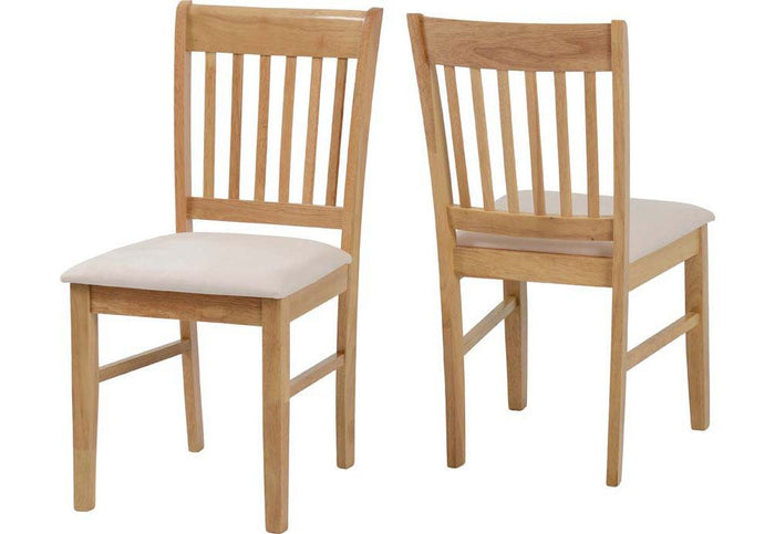 OSD Oxford Natural Oak/Mink Microsuede Dining Chair (Set of 2)