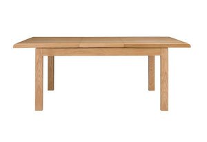 Julian Bowen Curve Waxed Oak Extending Dining Table (5805845381286)