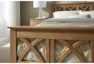Serene Maiden Oak Wooden Bed 3FT Small Double 4FT6 5FT King 6FT (6678455713966)