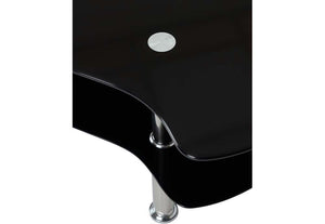 Seconique Colby Clear Glass and Black Glass with Silver Coffee Table (5762055078054)