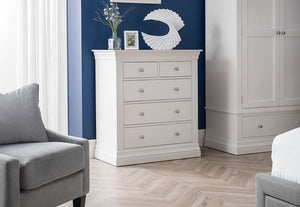 Julian Bowen Clermont White Solid Pine 3 + 2 Drawer 4 + 3 Drawer (5642197663910)