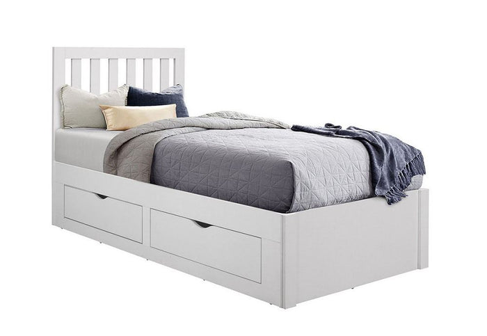 Birlea Appleby 4 Drawer Storage Frame White Wooden Bed 3FT Single