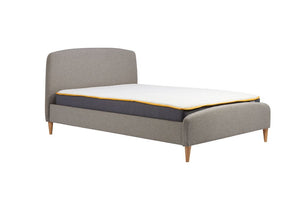 Birlea Quebec Grey Upholstered Fabric Bed 4FT Small Double, Double and King Size (5597390536870)