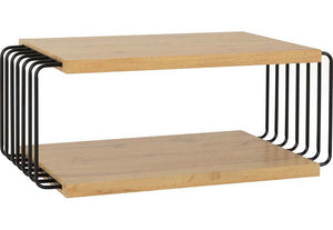 Seconique Denver Light Oak Effect with Black Coffee Table (5745346478246)