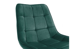 Julian Bowen Hadid Grey & Green Velvet Dining Chair (7582911922350)