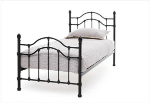 Serene Paris White Gloss Black Metal Bed Single Small Double 4FT6 King 6FT (7016863727790)