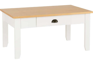 Seconique Ludlow White with Oak Lacquer Coffee Table (5747541639334)
