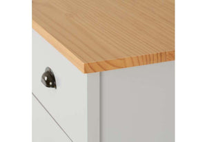 Seconique Ludlow Grey and White with Oak Lacquer 2 Plus 2 Drawer Chest (5774969733286)