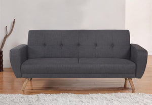 Birlea Farrow Grey Large and Medium Upholstered Fabric Sofa Bed (5600666812582)