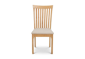 Julian Bowen Ibsen Solid Light Oak Biscuit Linen Dining Chair (5635502669990)