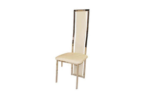 Heartlands Trinity Chrome with Black & Cream Dining Chair (7486010720430)