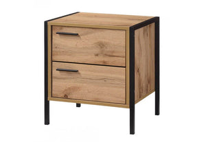 Heartlands Michigan 2 Drawer Bedside Table/ Nightstand/ Bedside Cabinet (7484194980014)