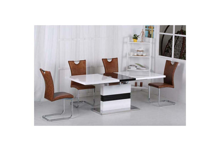 OSD Cluj-Napoca Antique Brown PU Dining Chair (Set of 2)
