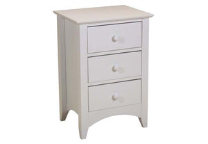 Heartlands Chelsea White 3 Drawer Bedside Table/ Nightstand/ Bedside Cabinet (7484108112046)
