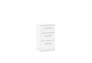 Birlea Lynx High Gloss 3 Drawer Bedside Table/ Nightstand/ Bedside Cabinet (5600283263142)