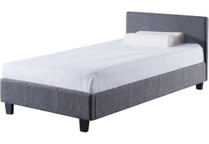 Seconique Prado Grey Fabric 3FT Single Bed (5759324684454)