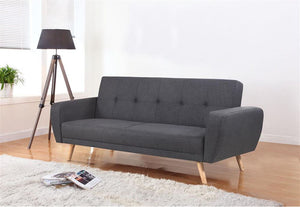 Birlea Farrow Grey Large and Medium Upholstered Fabric Sofa Bed (5600666812582)