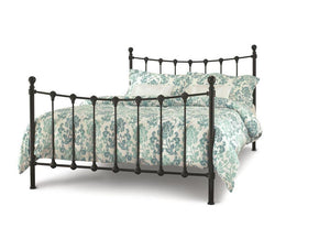Serene Marseilles Black Ivory Gloss Metal Bed 3FT Small Double 4FT6 5FT 6FT (7016862154926)