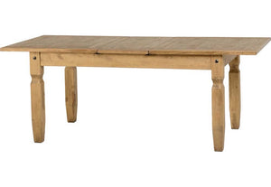 Seconique Corona Distressed Waxed Pine Extending Dining Table (5719247192230)