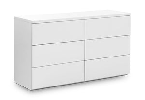 Julian Bowen Monaco Grey and White High Gloss 4 + 2 Drawer 6 Drawer Wide Chests (5642839490726)