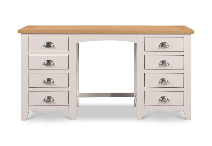 Julian Bowen Richmond Elephant Grey 8 Drawer Pedestal Dressing Table